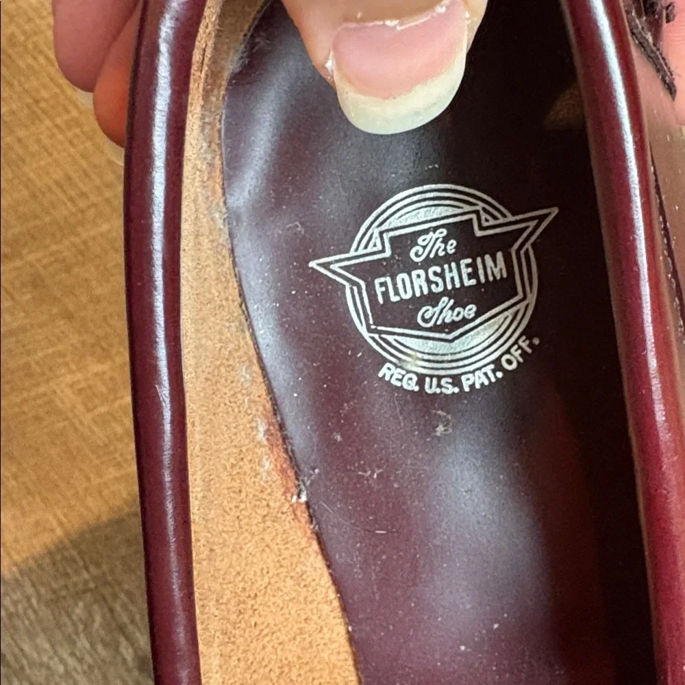 Florsheim Berkley Moc Toe Penny Loafers Men’s 9.5XW EXTRA WIDE Burgundy READ